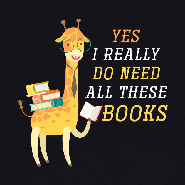 Geeky Bookworm Giraffe by shirtsyoulike